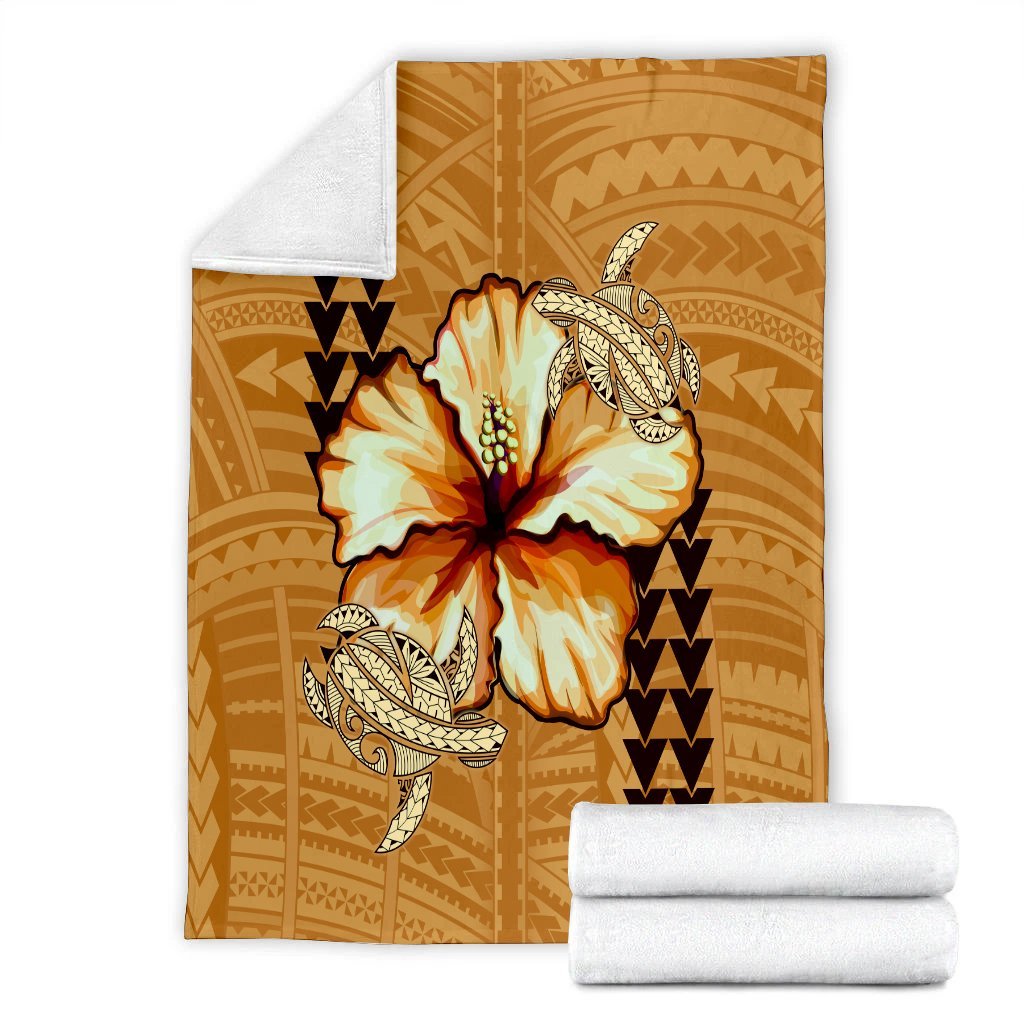 Hawaii Hawaiian Vintage Hibiscus Premium Blankets AH - Polynesian Pride