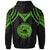 American Samoa Custom Zip up Hoodie Polynesian Armor Style Green - Polynesian Pride