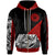 American Samoa Custom Zip Hoodie Polynesian Diagonal Pattern Red Unisex Red - Polynesian Pride