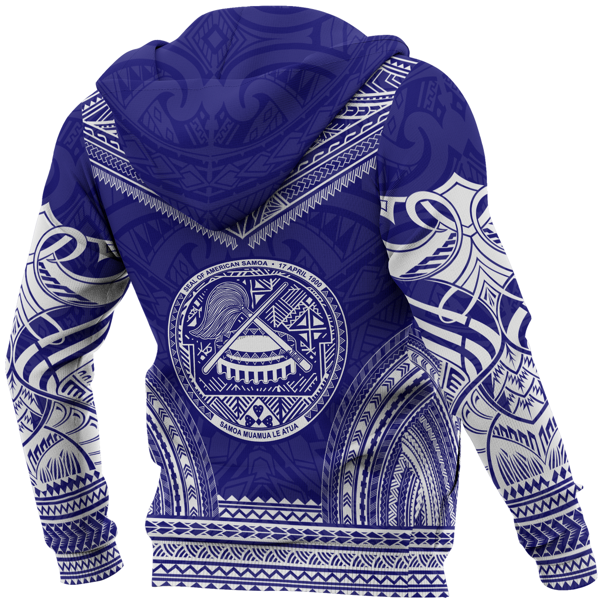 American Samoa Polynesian Chief Hoodie Flag Version - Polynesian Pride