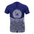 American Samoa Polynesian T Shirt Blue Pride Map and Seal - Polynesian Pride