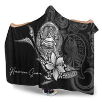 American Samoa Hooded Blanket - Fish With Plumeria Flowers Style - Polynesian Pride