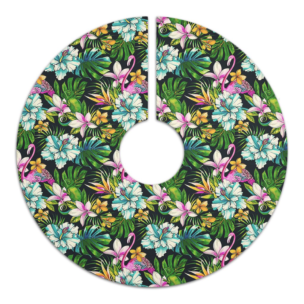 Animals And Tropical Flowers Tree Skirt - Polynesian Pride