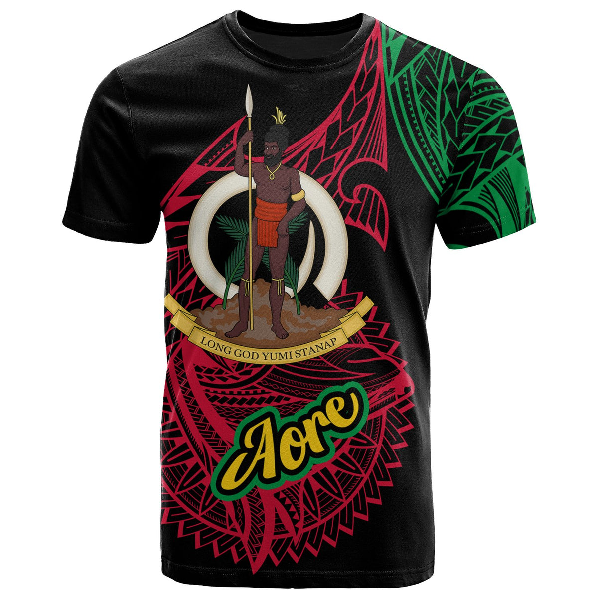 Vanuatu T Shirt Aore Seal of Vanuatu Special Style Unisex Black - Polynesian Pride