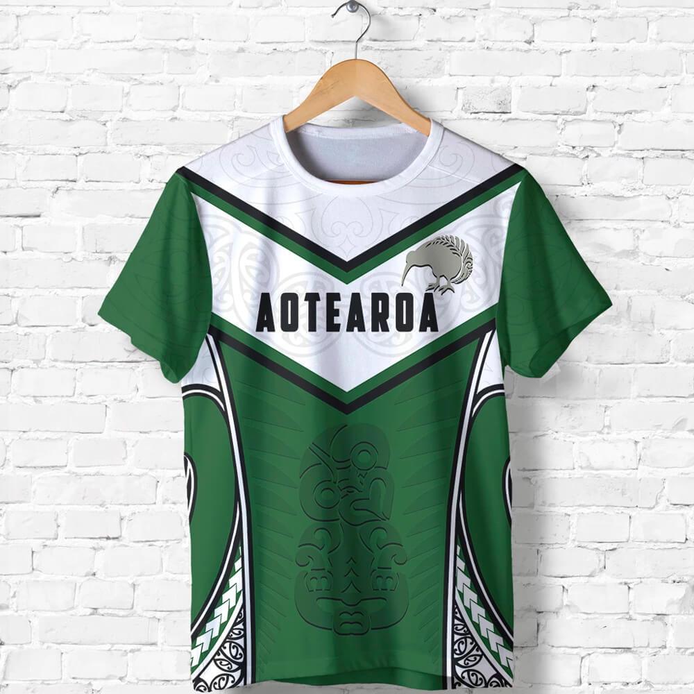 New Zealand Rugby Shirt, Aotearoa Hei Tiki Maori Rugby T Shirt Unisex Black - Polynesian Pride