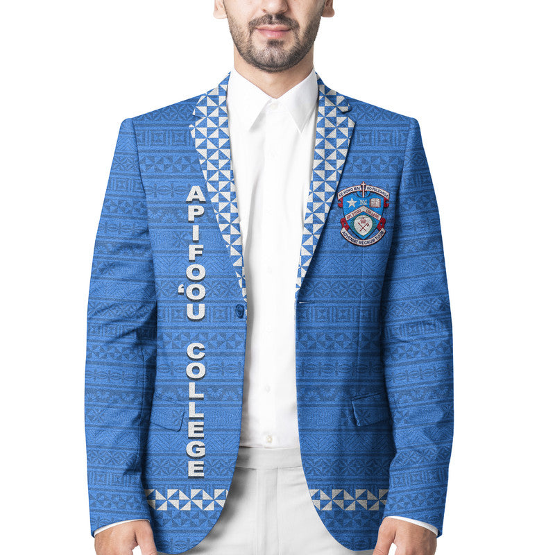 Tonga Apifo'ou College Blazer Simple Style - Blue LT8 Unisex Blue - Polynesian Pride