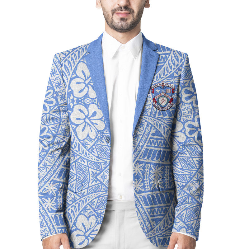 Tonga Apifo'ou College Blazer Kupesi Vibes - Blue LT8 Unisex Blue - Polynesian Pride