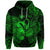 Custom Aquarius Zodiac Polynesian Zip Hoodie Unique Style Green LT8 - Polynesian Pride