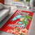 (Custom Personalised) Hawaii Mele Kalikimaka Area Rug Santa Claus Surfing Xmas Time LT9 Red - Polynesian Pride