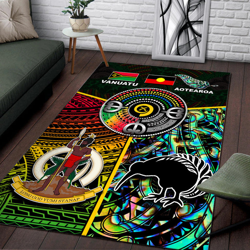 Vanuatu Mix Maori And Aboriginal Area Rug LT6 - Polynesian Pride