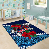 Fiji Patterns With Hibiscus Area Rug LT6 - Polynesian Pride