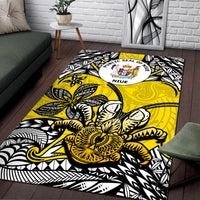 Niue Uga Area Rug Tribal Patterns Yellow Style LT6 - Polynesian Pride