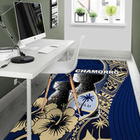 Guam Chamorro Area Rug Blue Style LT6 - Polynesian Pride