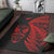 New Zealand Haka Rugby Maori Area Rug Silver Fern Vibes - Red LT8 - Polynesian Pride