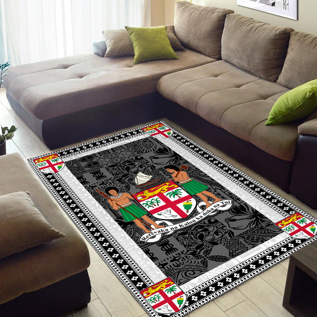 Fiji Area Rug White Style No.1 LT6 - Polynesian Pride