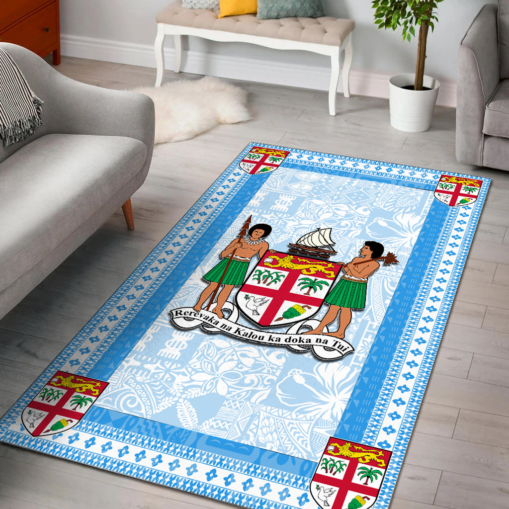 Fiji Area Rug Blue Style No.1 LT6 Blue - Polynesian Pride