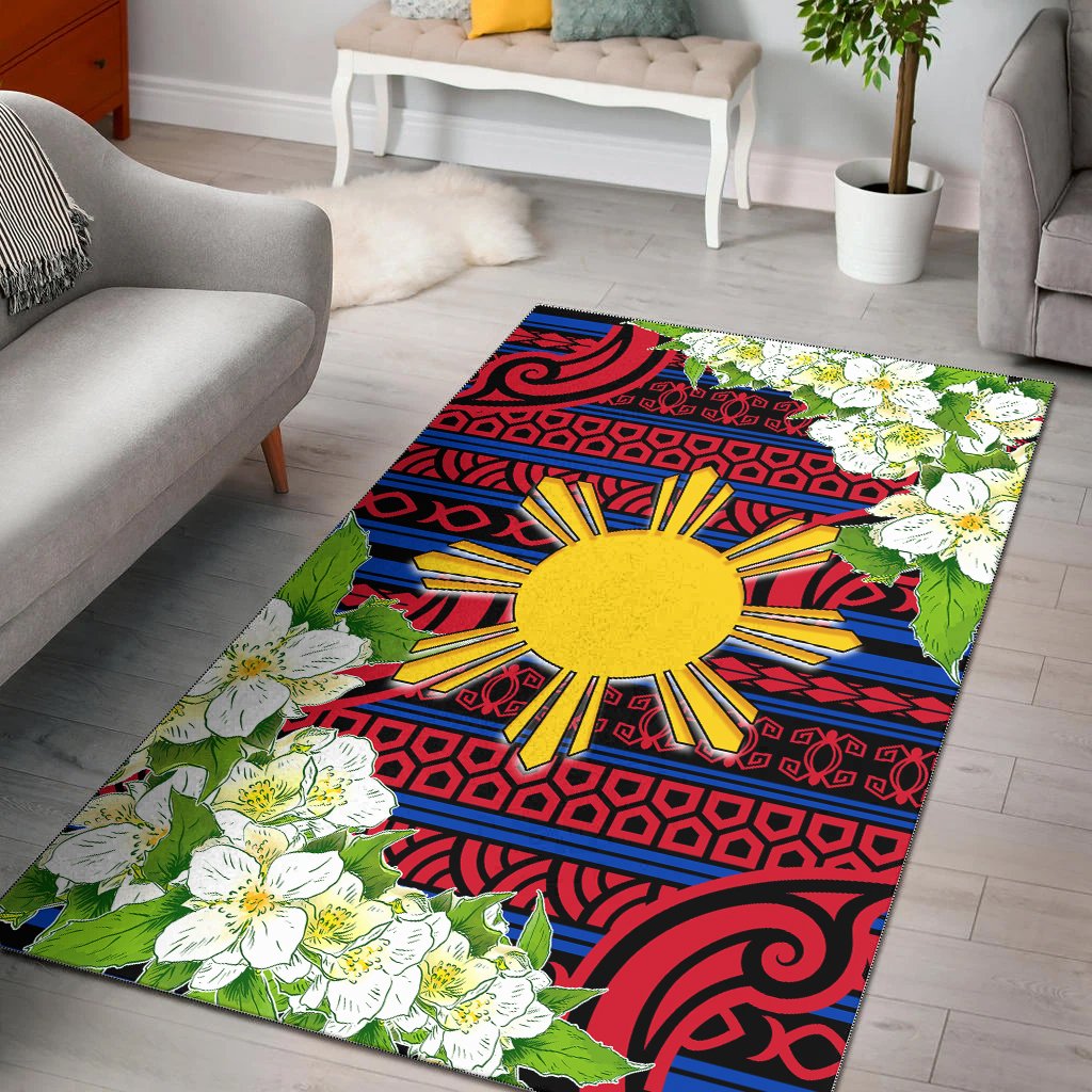 Philippines Area Rug - Jasmine Flower Style - Polynesian Pride