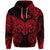 Custom Aries Zodiac Polynesian Zip Hoodie Unique Style Red LT8 - Polynesian Pride