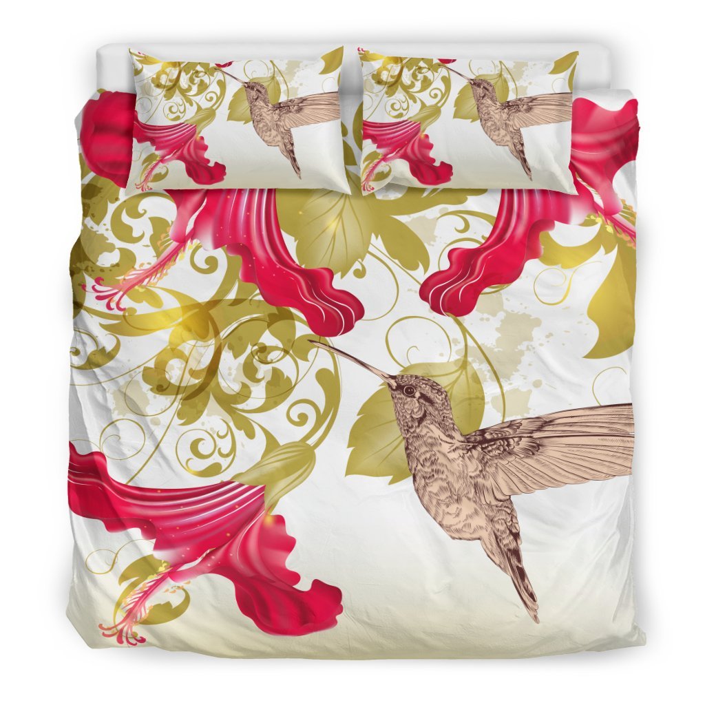 Hawaii Duvet Cover Set - Humming Bird & Hibiscus 02 - Polynesian Pride