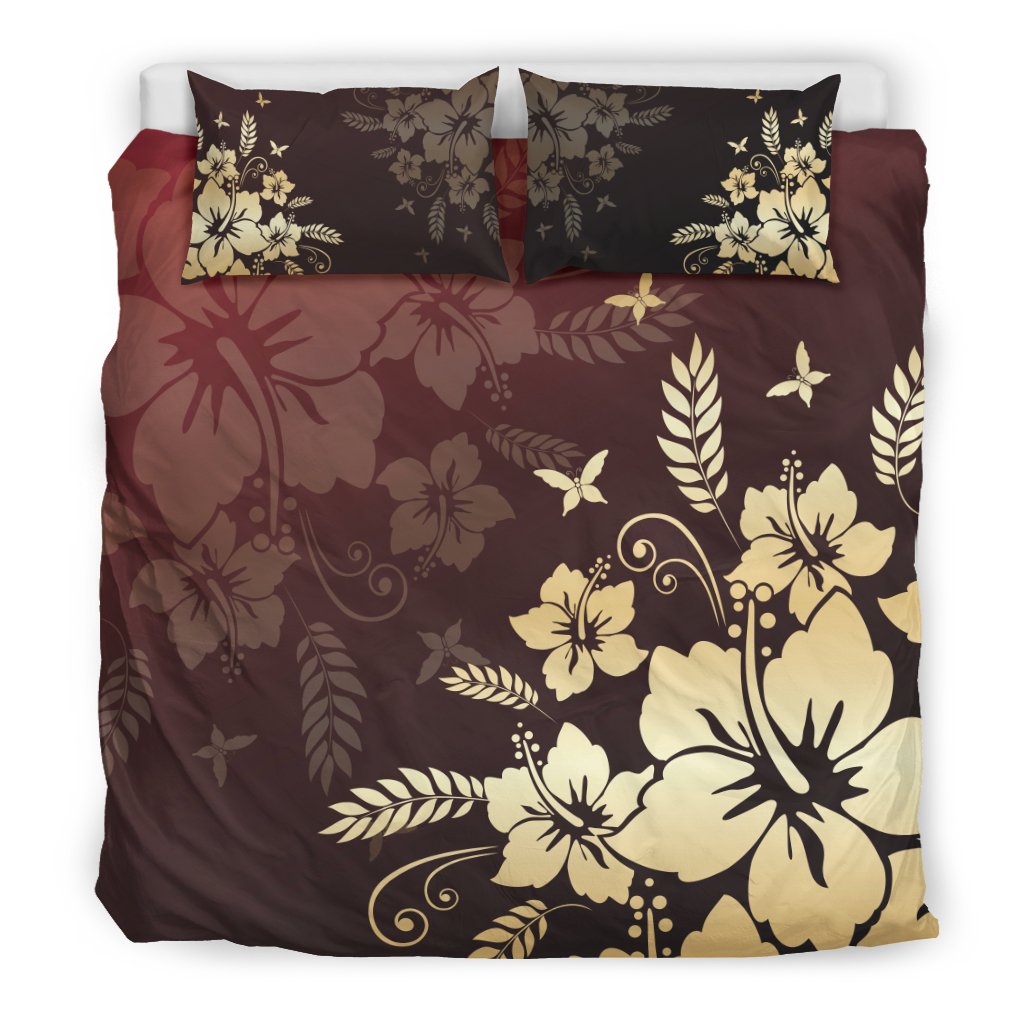 Hawaii Duvet Cover Set - Hawaii Hibiscus Love - Polynesian Pride