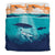 Hawaiian Whale And Turtle In Sunset Polynesian Bedding Set - Polynesian Pride