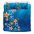 Hawaiian Tuttle And Plumeria Flower In The Sea Polynesian Bedding Set - Polynesian Pride