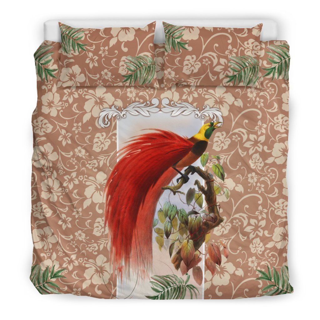 Papua New Guinea Duvet Cover Set - Raggiana Of Paradise Black - Polynesian Pride