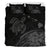 Hawaiian Map Turtle Hibiscus Plumeria Polynesian Bedding Set Gray - Polynesian Pride