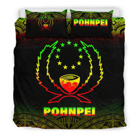 Pohnpei Duvet Cover Set - Reggae Fog Style Art - Polynesian Pride
