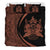 Hawaiian Tiki Polynesian Bedding Set Circle Style Brown - Polynesian Pride