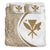 Hawaiian Map Kanaka Maoli Polynesian Bedding Set - Circle Style Gold And White - Polynesian Pride