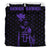 Hawaiian Warrior King Kanaka Maoli Violet Bedding Set Black - Polynesian Pride