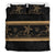 Hawaiian Turtle Hibiscus Black And Gold Bedding Set - Polynesian Pride