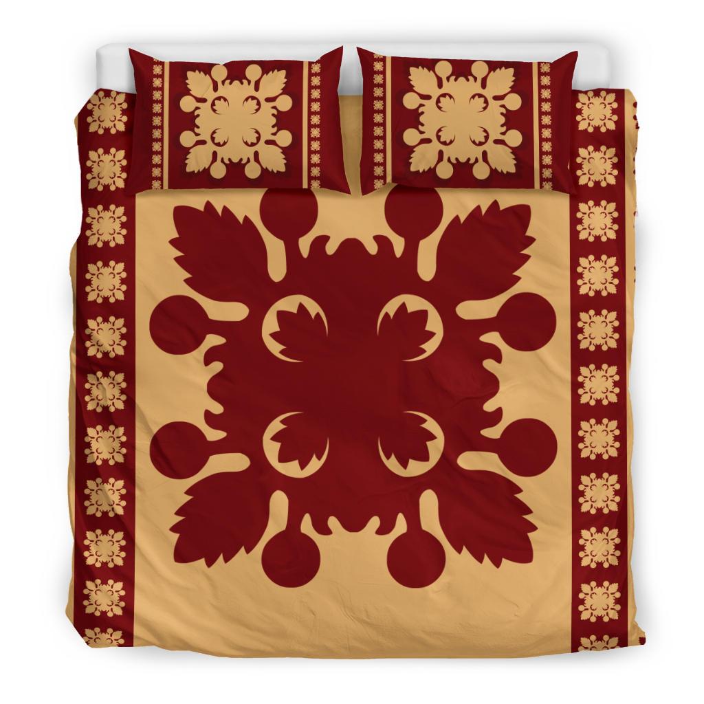 Hawaiian Quilt Pattern Breadfruit Bedding Set - Polynesian Pride
