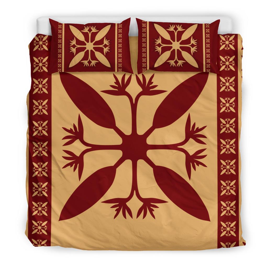 Hawaiian Pattern Strelitzia Flower Polynesian Quilt Bedding Set - Polynesian Pride