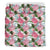 Hawaiian Pink Monstera And Green Tropical Leaves Pattern Polynesian Bedding Set - Polynesian Pride