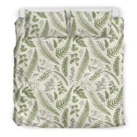 Hawaiian Tropical Leaves Green Pattern Polynesian Bedding Set - Polynesian Pride