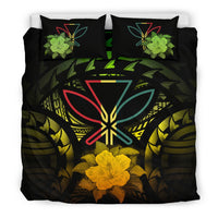 Kanaka Maoli Reggae Hibiscus Rising Bedding Set Reggae - Polynesian Pride