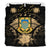 Tuvalu Duvet Cover Set - Tuvalu Coat Of Arms & Gold Hibiscus Gold - Polynesian Pride