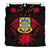 Tuvalu Duvet Cover Set - Tuvalu Coat Of Arms & Red Hibiscus Red - Polynesian Pride