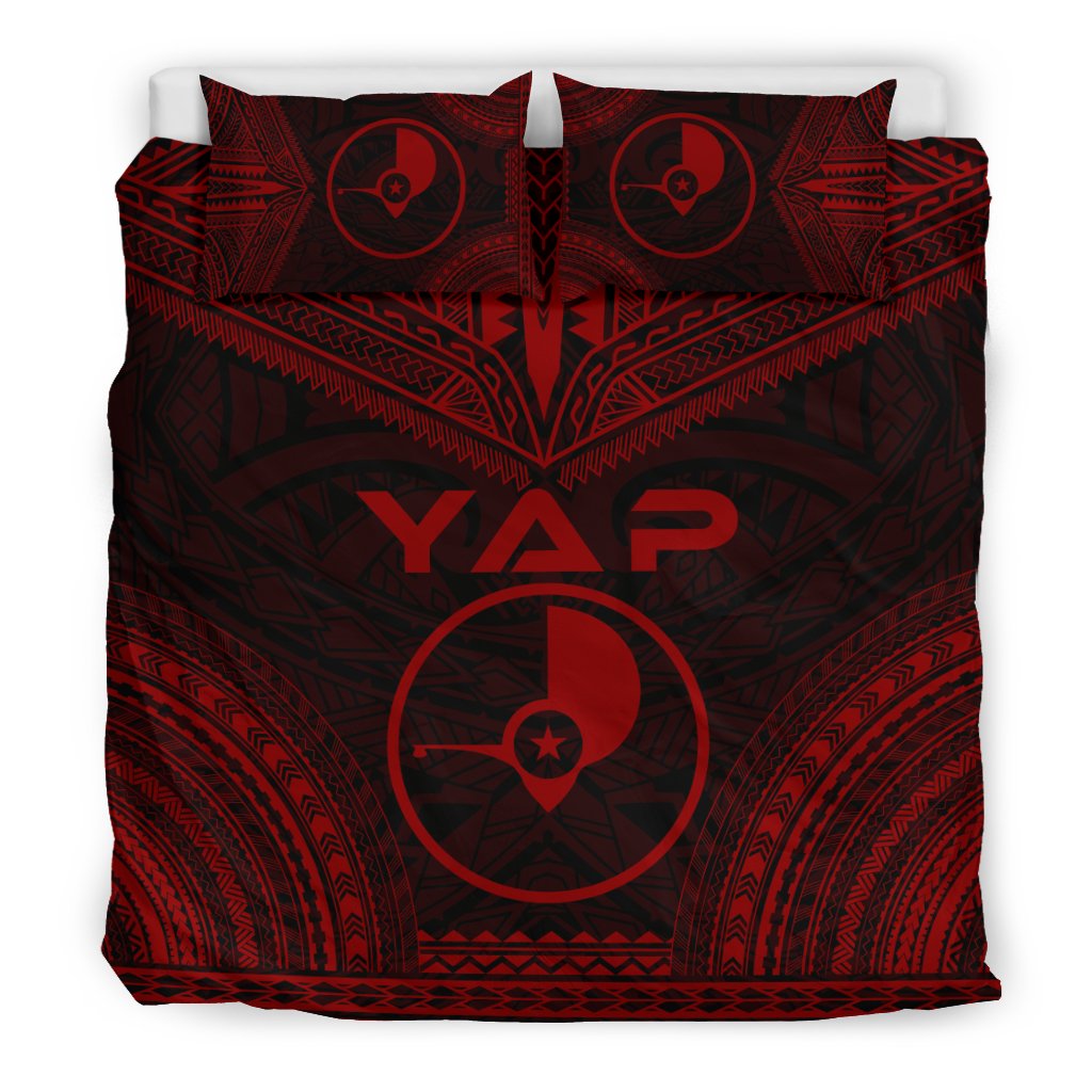 Yap Polynesian Chief Duvet Cover Set - Red Version - Polynesian Pride