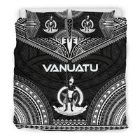 Vanuatu Polynesian Chief Duvet Cover Set - Black Version - Polynesian Pride