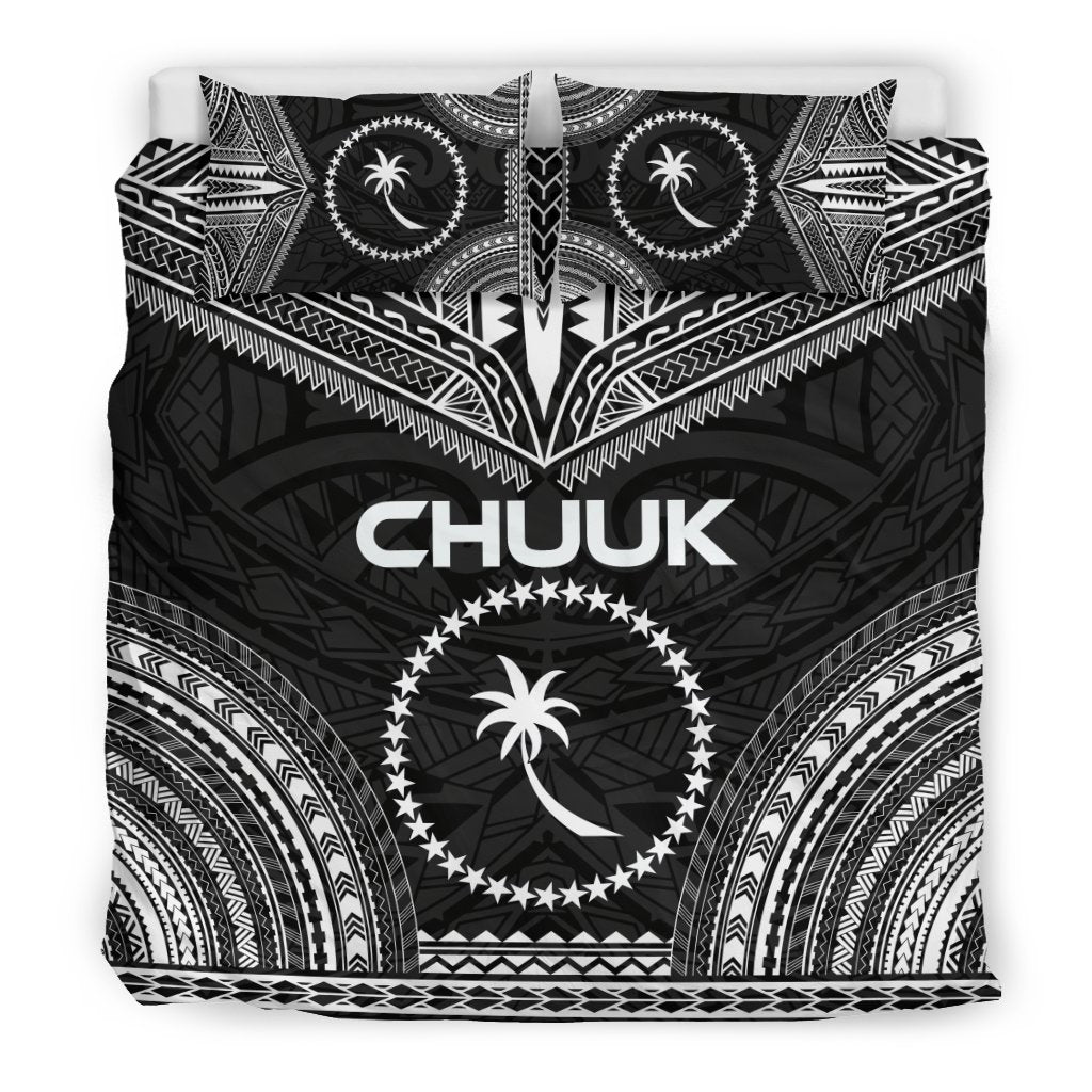 Chuuk Polynesian Chief Duvet Cover Set - Black Version - Polynesian Pride