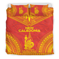 New Caledonia Flag Polynesian Chief Duvet Cover Set - Polynesian Pride