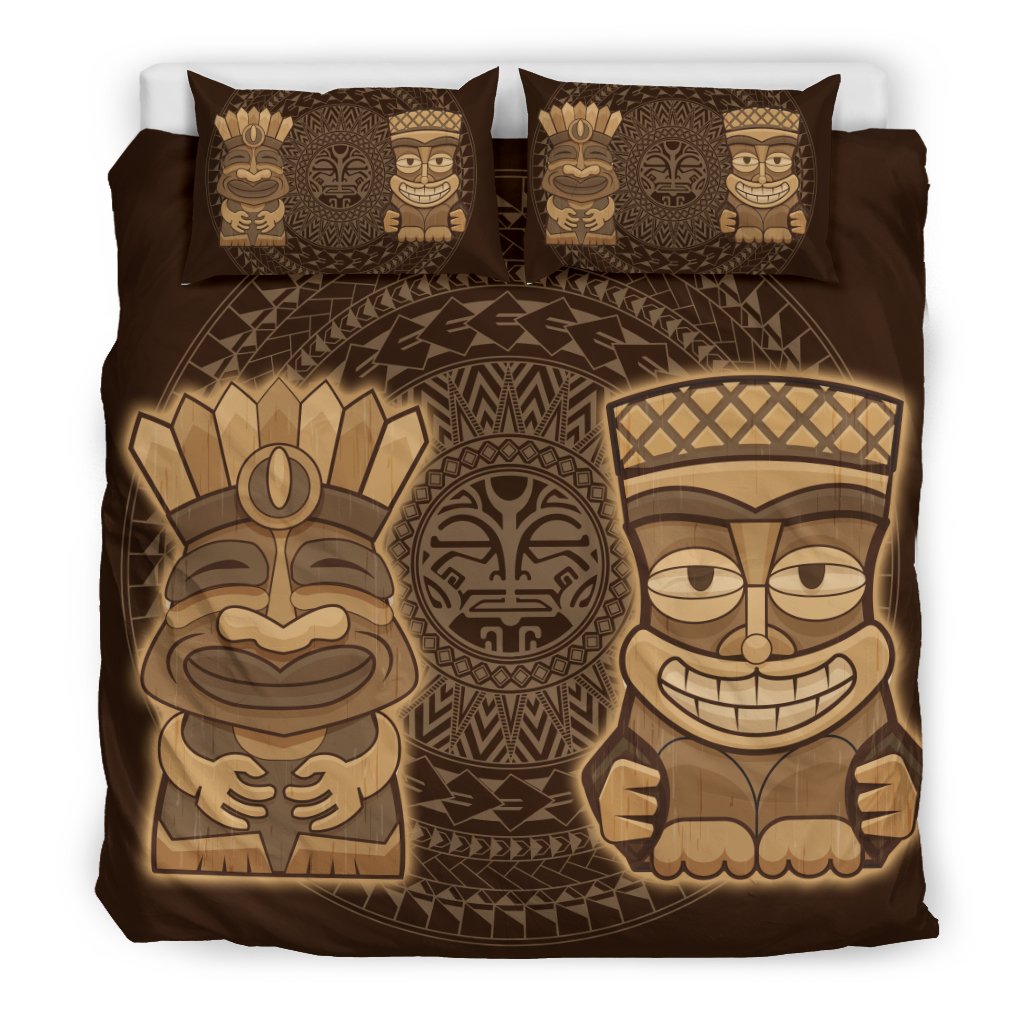 Hawaiian Traditional TiKi Funny Polynesian Bedding Set - Polynesian Pride