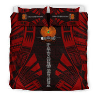Papua New Guinea Duvet Cover Set - Polynesian Tattoo Red - Polynesian Pride