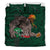 Hawaiian Map Warrior Rugby Polynesian Bedding Set Green - Polynesian Pride