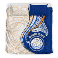 Marshall Islands Bedding Set - Marshall Islands Seal Flag Kanaloa Tatau Gen MH Black - Polynesian Pride