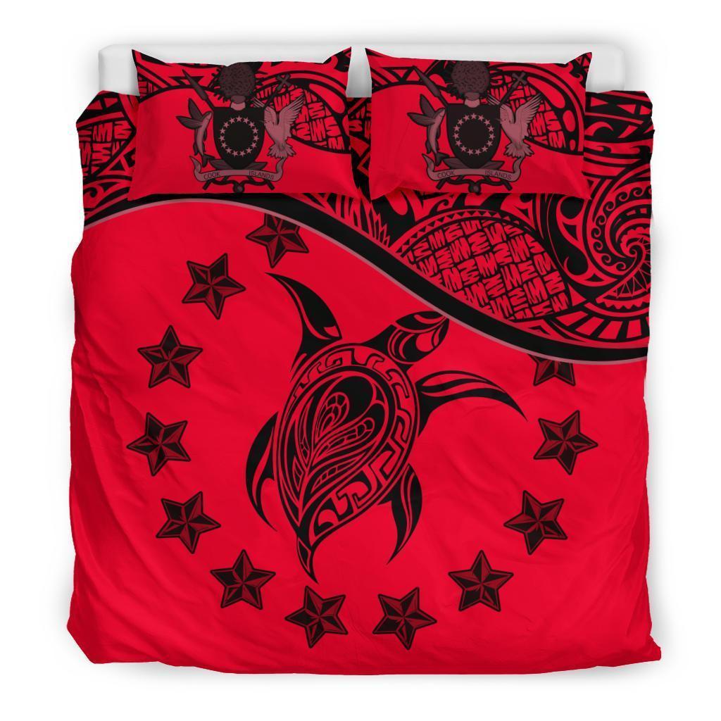 Cook Islands Bedding Set Red - Polynesian Pride
