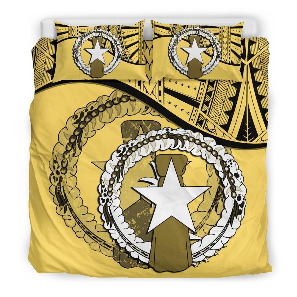 Northern Mariana Islands Duvet Cover Set - Northern Mariana Islands Flag Yellow Yellow - Polynesian Pride